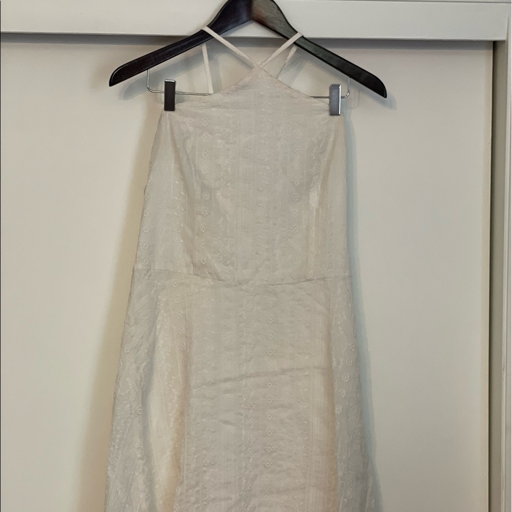 Hollister halter neck off white dress